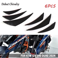 6PCS Side Wings For KTM 125 390 DUKE 2024 Air Force Kit Decorative Sticker Fixed Wings Side Wings