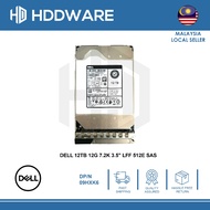 Dell 12TB 12G 7.2K 3.5" LFF 512E SAS // 09HXK6 // 9HXK6 // HUH721212Al5200