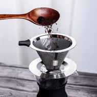 GELLIS加厚28.5%12.34cm 4孔分流300目免濾紙防燙304雙層咖啡濾杯