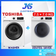Toshiba 7.5KG Inverter Front Load Washer TW-BH85S2M + Toshiba 7.0KG Tumble Dryer TD-H80SEM