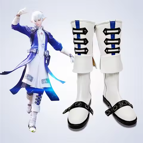 FINAL FANTASY XIV A Realm Reborn FF14 Alphinaud Leveilleur Cosplay Shoes Boots Game Anime Halloween 