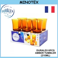Duralex Amber (5012) 6pcs 7 3/8oz (210ml) Tumbler/Mug/Cawan Duralex Kuning/Gelas Duralex Kuning