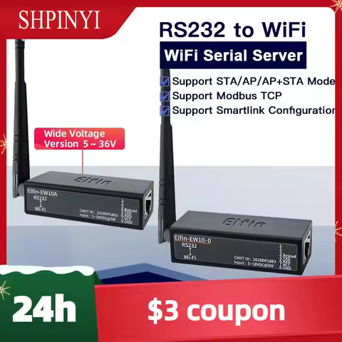 Smallest Elfin-EW10A-0 Wireless Networking Devices Modbus TPC IP Function RJ45 RS232 to WIFI Serial 