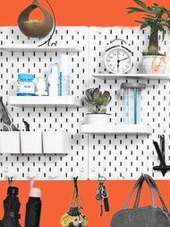 Pegboard accessories for wooden boards and 4mm–6mm thick perforated plastic boards for wall mounting