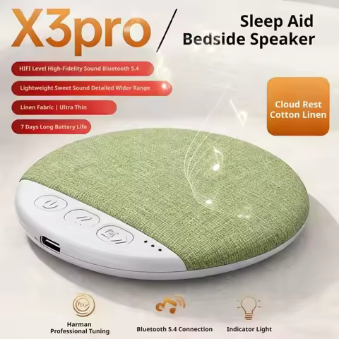 Bone Conduction Effect Under Pillow Speaker Bluetooth 5.4 Wireless Sleep Sound Machine For Deep Slee