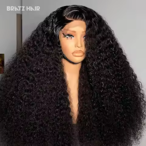 450 High Density 5by5 Glueless Wig Kinky Curly 13x6 13x4 Lace Frontal Wigs Brazilian Human Hair Deep