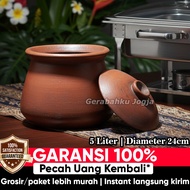 My Jogja Pottery | Clay Pan Dandang Belanga Kwali Kuwali Pottery Diameter 24 cm - 5 Liters | Soto Ra