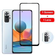 2-in-1 Full cover Tempered Glass + Camera Lens Protector for Xiaomi 12 Mi 11 Lite 5G NE 13T 12T 11T 9T Poco C65 F5 M6 M5 M5s X6 X5 X4 F4 GT F3 X4 X3 NFC F2 Pro M3 Pro Redmi Note 12 Pro Plus 13 11S 10 5G 10s 13C 10C Screen Protector Film