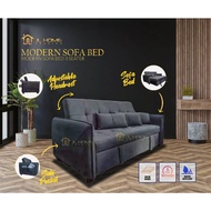 [JL Home]  Premium Sofa Bed Modern 3 seater / Sofa Katil / 沙发床 (Brown &amp; Grey) READY STOCK
