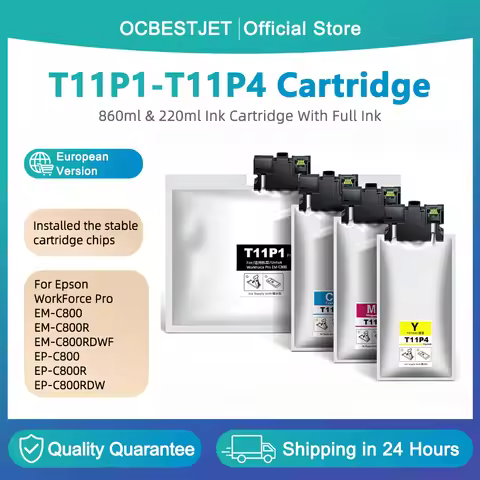 T11P1 T11P2 T11P3 T11P4 Replacement Ink Bag For Epson WorkForce Pro EM-C800 EM-C800R EM-C800RDWF EP-
