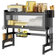 Over Sink Countertop Kitchen Storage Shelf Multifunctional Organizer Cabinet Door Sink Shelf Metal C