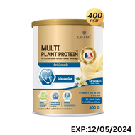 (EXP:12/05/2024) CHAME' multi plant protein NO sucrose Powder Beverage (400 กรัม) 1 กระปุก ชาเม่ มัลติ แพลนท์ โปรตีน ชาเม่ มัลติ แพลนท์ โปรตีน สูตรไม่เติมน้ำตาลทราย เครื่องดื่มชนิดผง
