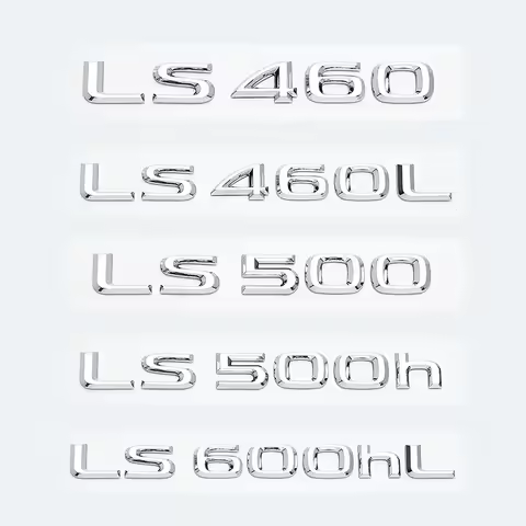 QA 3D Chrome Glossy Black ABS Letters LS350 LS400 LS460 LS460L LS500 LS500h HYBRID Emblem For Lexus 