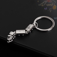 BLISS Mini Train Model Alloy Keychain, Movable Joint Metal Movable Joint Train Keyring, Hanging Deco