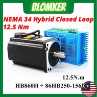 Nema 34 12.5N.m Closed Loop Stepper Motor Kit Hybird Servo Driver HB860H + 86HB250-156B 86 2 Phase S
