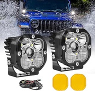 BraveWAY 3 inch SAE Sport LED Light Pods for Offroad Truck Motorcycle Pickup UTV Super Bright Drivin