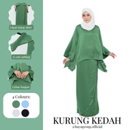 Baju Kurung Kedah Basic Plain Flowy Kurung Airflow Satin Baju Kurung Kedah Moden Haji Style