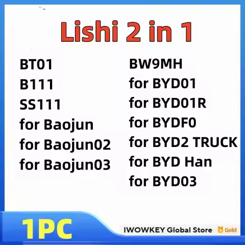 Lishi 2 in 1 Tool BT01 B111 SS111 for Baojun for Baojun02/03 BW9MH for BYD01/01R/F0/BYD2 TRUCK for B