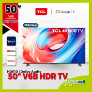 TCL 50" 50V6B 4K Google TV (送 藍牙耳筒, 掛牆架) 4K高清智能電視 V6B (2024)