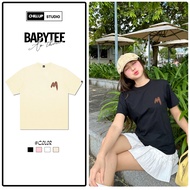 Women's Baby Tee M-Line Mini T-shirt By CHILLUP STUDIO - TC18 Slim Fit Short Sleeve Cotton 4c Cool