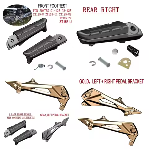 Zontes ZT125 Front Rear Pedal bracket Footrest Footrest Foot Pegs For Zontes G1-125 G2-125 125-U ZT1
