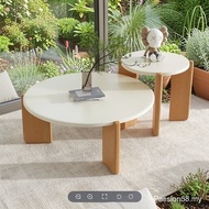 『Free Shipping』Nordic solid wood round coffee table modern home decoration living room home side tab