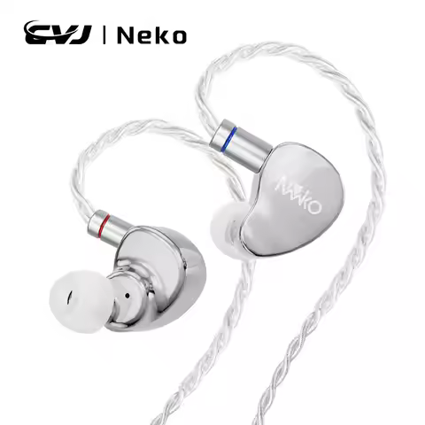 CVJ Neko In-Ear Earphones Metal Alloy Shell Dynamic Coil 3.5mm Single End 4.4mm Balanced Plug High-E