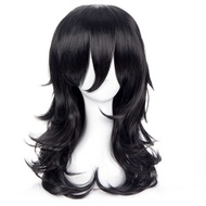 Anime Wig Little Hero Black Big Roll 45cm Aizawa Shota cosplay Wig