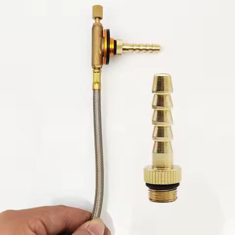 Flat Gas Tank Valve Adapter Multi-purpose Outdoor Camping Gas Tube Hose Adaptor LPG Cylinders Pipe C