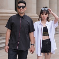 10XL 8XL 8XL Plus Size Summer Men's Lapel Casual Plus Size Short Sleeve Shirt Plus Size Black Shirt