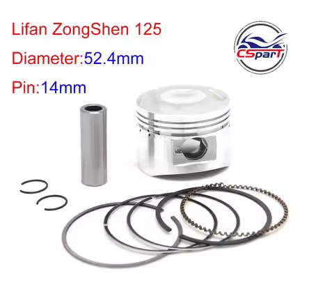 LF125 125CC 52.4MM 14MM Piston Rings Gasket Kit 1P52FMI Lifan ZongShen Kaya Xmotos Apollo orion Lonc