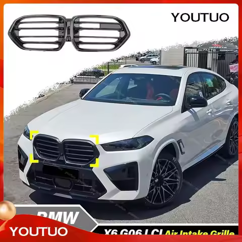 Front Hood Bumper Racing Grille Air Intake Grill for BMW X6 G06 X5M F95 X6M F96 2023 2024 Car Exteri