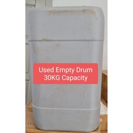 Used Empty Plastic Drum / Thick Plastic Container 30KG Capacity (Maximum 4 Units per order)