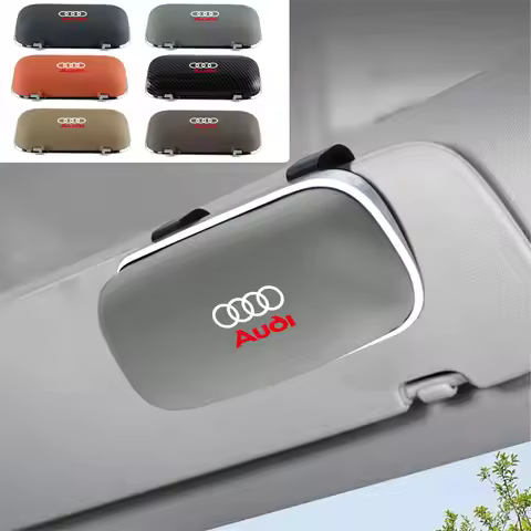 For Audi Sline A1 A2 A3 A4 A5 A6 A7 A8 Q1 Q2 Q3 RS5 Car Glasses Case Auto Sunshade Glasses Clip Sung
