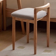 North American Soft Seat Square Stool Bedroom Japanese Style Full Stool Makeup Oak Makeup Simple Sto