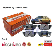 Genuine Nisshinbo Front Brake Pads for Honda City (1997-2002)