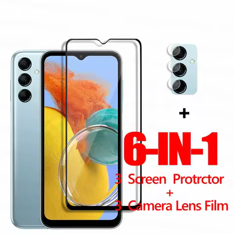 For Samsung Galaxy M14 5G Glass Samsung Galaxy M14 M34 M54 5G Screen Protector Full Glue Tempered Gl