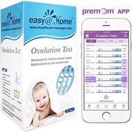 Easy Home Ovulation Test Strips, 25 Pack Fertility Tests, Ovulation Predictor Kit, FSA Eligible, Powered by Premom Ovulation Predictor iOS and Android App, 25 LH Strips