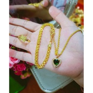 24k gold plated coin metal jewelry set