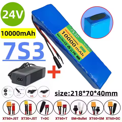 24V Lithium Battery 25.2v 10Ah 250W 350W Rechargeable Battery Pack,for Electronic Scooter Battery, B