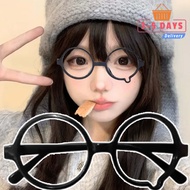 [3-5 DAYS DELIVERY]Japanese Teardrop Cosplay Glasses Frame, Black Round Frame Lensless Eyewears, Y2K