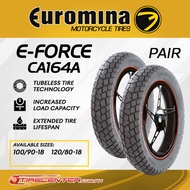 100/90-18 & 120/80-18 6PR Tubeless Tire Euromina CA164A Motorcycle Tire Set