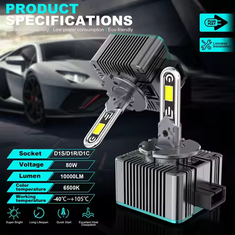 D3S LED Led Xenon HID Kit D1S D2S D4S D3R Car Headlights Bulbs Canbus Auto Lamps Turbo LED For VW Go