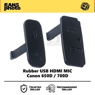 Rubber USB HDMI MIC Canon 650D 700D Breslin