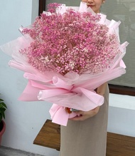 畢業滿天星巨大花束、永生花、乾燥花