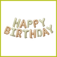 ➱ ✓ ∽ Agar.Shop Caramel Theme Happy Birthday Foil Balloon Set Retro Theme Birthday Party Decoration