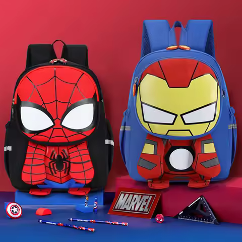 Children's school bag new, cute cartoon Spider-Man 3-6 years old boys backpack Captain America Iron 
