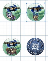 【$50一套】 Monster Hunter Rise Amiibo Coins 代用幣 兩款造型 連保護殻
