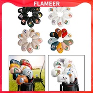 [Flameer] 9x PU Leather Golf Iron Headcover Golf Club Head Cover, Protection,