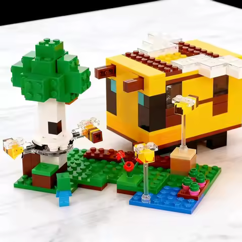 Compatible Brands Brick Sets My Pixel World Game Series Building Blocks 21241 Bee House Cottage Bee 